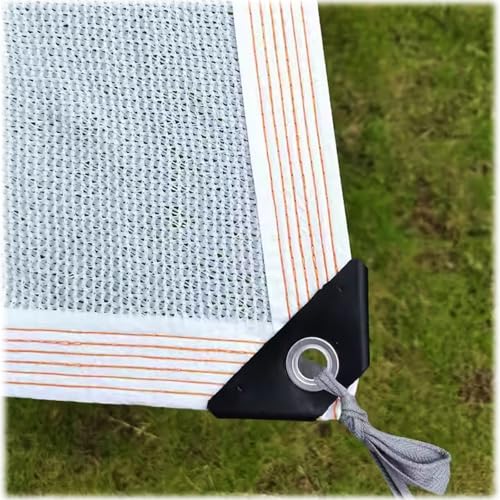 Schattennetz mit Ösen, 4 x 6 m & 5 x 5 m, Outdoor-Sonnenschutz, Stoff für Gärten, Pergolen, Balkone, Gewächshäuser, strapazierfähiges Windschutznetz (2 x 13 m) von Generisch