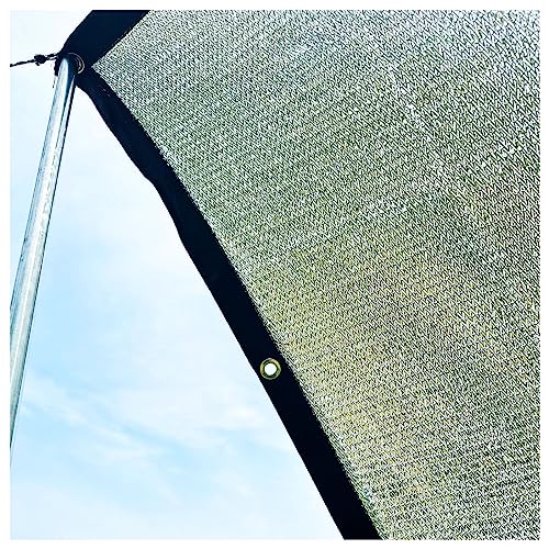 Schattenstoff, 85 % UV-reflektierender Sonnenblock-Stoff mit Ösen für den Außenbereich, perfekt für Terrassen, Pergolen, Decks und Hinterhöfe, strapazierfähiger Sonnenschutz aus Netzstoff von Generisch