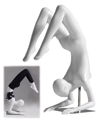 Schaufensterpuppe, Torso für Damen, Yoga, weißer Puppenkörper zum Verkauf, robuster Modellständer, lebendige Kleiderform für Kleidung, Regal (stehend 3) von Generisch