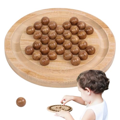 Schess Board Einzelspieler, Holzperlen für Kinder, Schachbrett aus Holz für Kinder - Travel Classic Strategie Familie Familie Drehungen für Kinder Interaktives Spielzeug Schess Board Einzelspieler, Holzperlen für Kinder, Schachbrett aus Holz für Kinder - Travel Classic Strategie Familie Familie Drehungen für Kinder Interaktives Spielzeug von Generisch