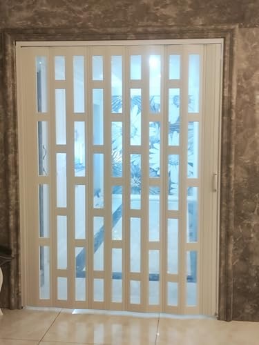 Schiebetür mit Magnetverschluss, mattiert/transparent, PVC, Akkordeon-Falttür für Flur, Waschküche, Balkon, Büro und Kinderzimmer Schiebetür mit Magnetverschluss, mattiert/transparent, PVC, Akkordeon-Falttür für Flur, Waschküche, Balkon, Büro und Kinderzimmer von Generisch