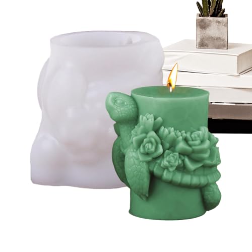 Schildkrötenkerzenform, Meeresschildkrötenkerzenformen - Aromatherapie Epoxidharz Zigeuner Schimmel Sukkulente Schildkrötenform,3D Tierharz Gussform von Generisch
