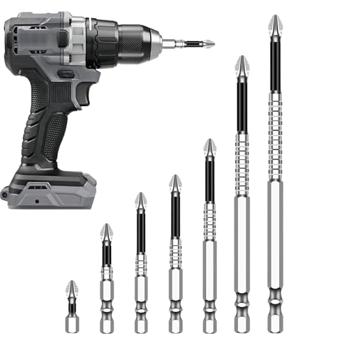 Schlagbohrer-Bits, Schlagfeste Antirutsch-Bitset Mit Stoßdämpfung, Hochwertiges Werkzeugset Aus Legierungsstahl Für Langlebige Arbeiten Bei Reparaturen Und Möbelmontage Schlagbohrer-Bits, Schlagfeste Antirutsch-Bitset Mit Stoßdämpfung, Hochwertiges Werkzeugset Aus Legierungsstahl Für Langlebige Arbeiten Bei Reparaturen Und Möbelmontage von Generisch