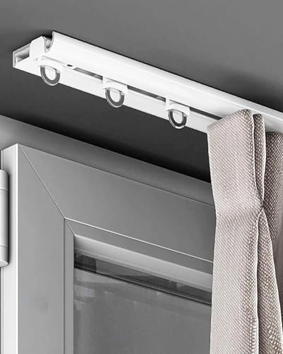 Schlanke Metall-Vorhangschiene, 7,1 mm, unsichtbare Schiene für Erkerfenster und Schlafzimmer, Schiebetür, 1 m - 8 m, Weiß Schlanke Metall-Vorhangschiene, 7,1 mm, unsichtbare Schiene für Erkerfenster und Schlafzimmer, Schiebetür, 1 m - 8 m, Weiß von Generisch