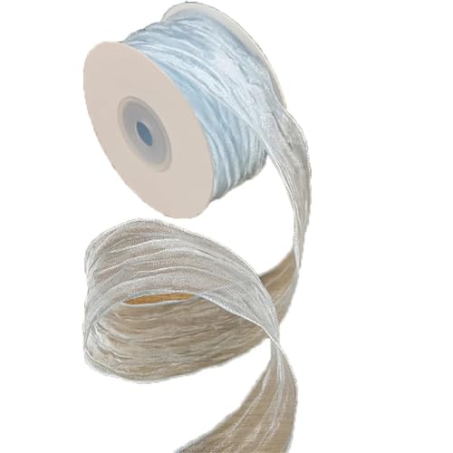 Schleifenband zum Selbermachen, Haar-Accessoires, handgefertigtes Klebeband, Basteln, Blumenverpackung, Nähmaterial, 9,1 m, Hellblau, 38 mm Schleifenband zum Selbermachen, Haar-Accessoires, handgefertigtes Klebeband, Basteln, Blumenverpackung, Nähmaterial, 9,1 m, Hellblau, 38 mm von Generisch