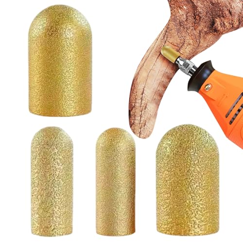 Schleifkopf | 4X Fingerfräser Für Stein Gravur Werkzeug,Präzise Austauschzubehör mit Vergrößerungslöchern für Beton Keramik Porzellan Marmor Granit Schleifkopf | 4X Fingerfräser Für Stein Gravur Werkzeug,Präzise Austauschzubehör mit Vergrößerungslöchern für Beton Keramik Porzellan Marmor Granit von Generisch