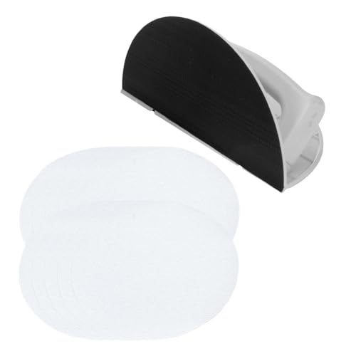 Schleifwerkzeuge für enge Räume, Eckenschleifwerkzeug, 21,6 x 10,9 x 10,9 cm, stabiles und präzises Polieren, selbstklebendes halbrundes Schleifpapier zum Schnitzen, Entfernen von Farbe, Reinigung von Generisch