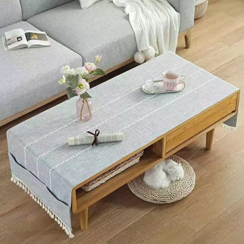 Schlichte, rechteckige Leinen-Tischdecke für Wohnzimmer, mit passendem Couchtischbezug, Größe 75 x 180 cm, elegante Heimdekoration, pflegeleicht, perfekt für Esszimmer und Veranstaltungen Schlichte, rechteckige Leinen-Tischdecke für Wohnzimmer, mit passendem Couchtischbezug, Größe 75 x 180 cm, elegante Heimdekoration, pflegeleicht, perfekt für Esszimmer und Veranstaltungen von Generisch