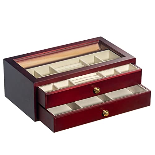 Schmuck-Aufbewahrungs-Organizer – mehrschichtige Schmuckschatulle aus Holz für effiziente Aufbewahrung und Präsentation von Ringen, Halsketten, Ohrringen und Armbändern Schmuck-Aufbewahrungs-Organizer – mehrschichtige Schmuckschatulle aus Holz für effiziente Aufbewahrung und Präsentation von Ringen, Halsketten, Ohrringen und Armbändern von Generisch
