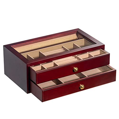 Schmuck-Aufbewahrungs-Organizer – mehrschichtige Schmuckschatulle aus Holz für effiziente Aufbewahrung und Präsentation von Ringen, Halsketten, Ohrringen und Armbändern Schmuck-Aufbewahrungs-Organizer – mehrschichtige Schmuckschatulle aus Holz für effiziente Aufbewahrung und Präsentation von Ringen, Halsketten, Ohrringen und Armbändern von Generisch