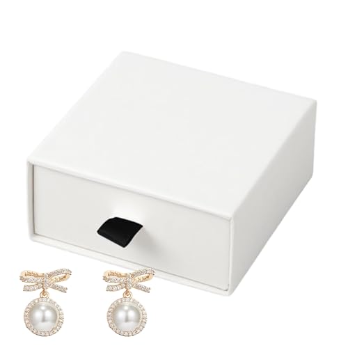 Schmuck-Organizer – Schmuckbox für Reisen | Tragbare Schmuckschatulle | weißschichtige Schmuckaufbewahrung | Ringanzeige | Ausstellungsbox von Generisch