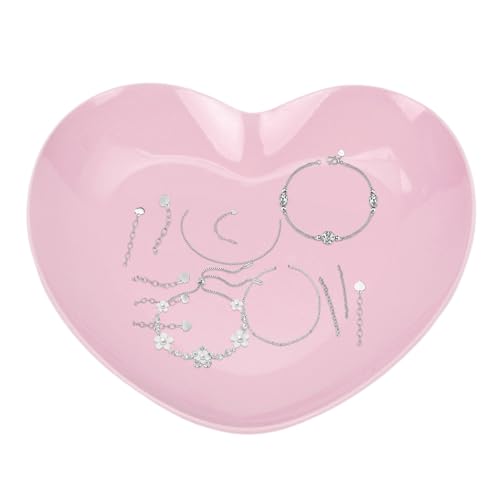 Schmuck-Tabletts für Schmuck, klein, Metalltablett in Herzform – dekorativ, Schmuckschale, Schmuckschatulle, Ohrringhalter, ästhetische Schmuckaufbewahrung für c Schmuck-Tabletts für Schmuck, klein, Metalltablett in Herzform – dekorativ, Schmuckschale, Schmuckschatulle, Ohrringhalter, ästhetische Schmuckaufbewahrung für c von Generisch
