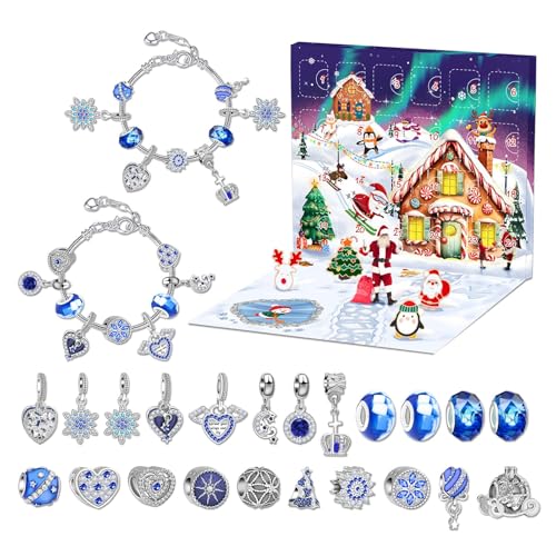 Schmuck für Mädchen | Weihnachten 2024 Mädchen Kinder Basteln Bulk – Blaues Thema, Weihnachten 24 Tage Countdown-Kalender für Schmuckherstellung und Basteln Schmuck für Mädchen | Weihnachten 2024 Mädchen Kinder Basteln Bulk – Blaues Thema, Weihnachten 24 Tage Countdown-Kalender für Schmuckherstellung und Basteln von Generisch
