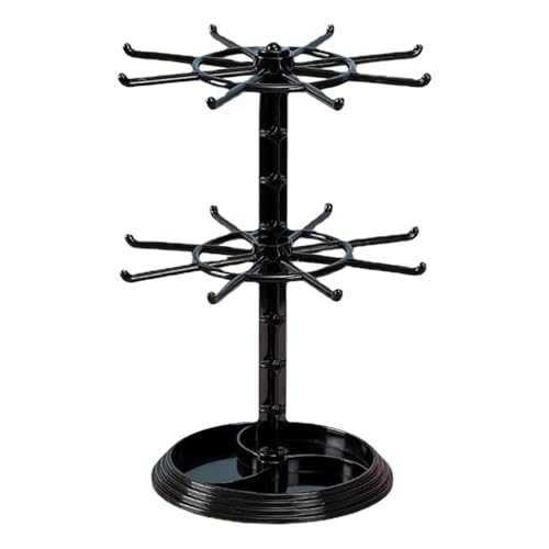 Schmuckbaum-Organizer, 2 Etagen, drehbarer Schmuck-Organizer, Halsketten-Präsentationshalter, drehbar, platzsparend, zwei Theken, Spinner-Ständer für Armbänder, Ringe, Schmuck, Ohrringe, Anhänger Schmuckbaum-Organizer, 2 Etagen, drehbarer Schmuck-Organizer, Halsketten-Präsentationshalter, drehbar, platzsparend, zwei Theken, Spinner-Ständer für Armbänder, Ringe, Schmuck, Ohrringe, Anhänger von Generisch