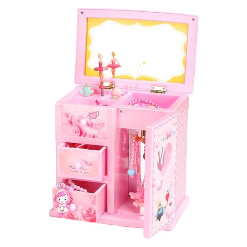 Generic Schmuckschatulle mit Spieluhr für kleine Mädchen, rosa Spinnpuppe, Ballerina, Schmuckschatulle für Mädchen Generic Schmuckschatulle mit Spieluhr für kleine Mädchen, rosa Spinnpuppe, Ballerina, Schmuckschatulle für Mädchen von Generisch