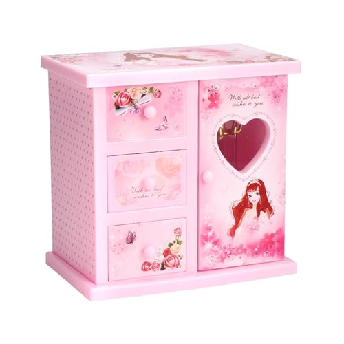 Schmuckkästchen für Mädchen Mit Musik - Musikalische Schmuckschatulle für Kinder | Schmuck-Aufbewahrungsbox Mit Spin-Spieluhr Schmuckkästchen für Mädchen Mit Musik - Musikalische Schmuckschatulle für Kinder | Schmuck-Aufbewahrungsbox Mit Spin-Spieluhr von Generisch