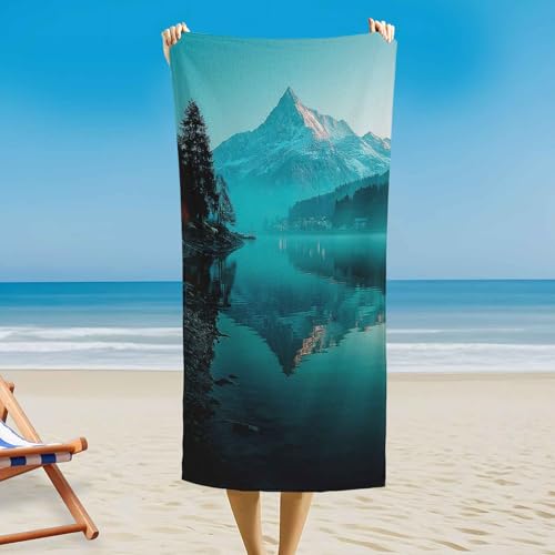 Schneeberg Strandtuch Mikrofaser - 200 x 90 cm, See Naturlandschaft Reflexion Magnetisches Badetuch für Strand Außenbereich, Sandfrei & Schnelltrocknend Strandhandtuch Handtuch mit Magnetverschluss Schneeberg Strandtuch Mikrofaser - 200 x 90 cm, See Naturlandschaft Reflexion Magnetisches Badetuch für Strand Außenbereich, Sandfrei & Schnelltrocknend Strandhandtuch Handtuch mit Magnetverschluss von Generisch