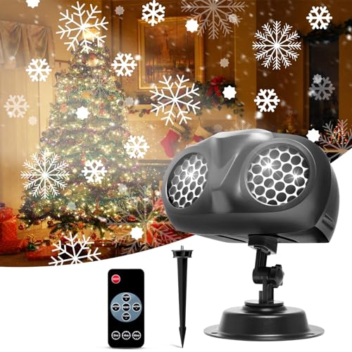 Schneefall Projektor Lichter - Dynamische LED Schneelicht Projektion mit Fernbedienung, IP65 Wasserdicht für Xmas Urlaub, Hochzeit, Party, Hausgarten Schneefall Projektor Lichter - Dynamische LED Schneelicht Projektion mit Fernbedienung, IP65 Wasserdicht für Xmas Urlaub, Hochzeit, Party, Hausgarten von Generisch