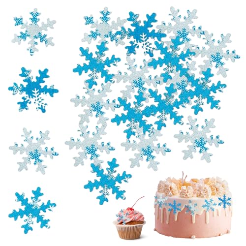 Schneeflocken Kuchendekoration, 50 Stück Kuchen Deko, Geburtstagsdekoration, Party Zubehör für Kuchen und Cupcakes, DIY Kreativdekoration, Geeignet für Geburtstage und Feierlichkeiten Schneeflocken Kuchendekoration, 50 Stück Kuchen Deko, Geburtstagsdekoration, Party Zubehör für Kuchen und Cupcakes, DIY Kreativdekoration, Geeignet für Geburtstage und Feierlichkeiten von Generisch