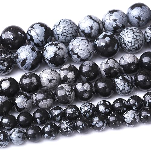 Schneeflocken-Obsidian-Perlen, rund, lose Perlen, natürliche Edelsteinperlen, Kristallperlen für Schmuckherstellung, DIY, Armband, Halskette, 10 mm Schneeflocken-Obsidian-Perlen, rund, lose Perlen, natürliche Edelsteinperlen, Kristallperlen für Schmuckherstellung, DIY, Armband, Halskette, 10 mm von Generisch