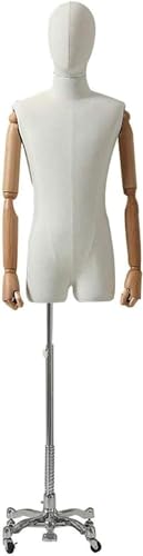 Schneiderpuppe Schneiderpuppe männliche Schneiderpuppe Torso Kopf Arm Büste Modell Körperrahmen für Modedesign und Display von Generisch