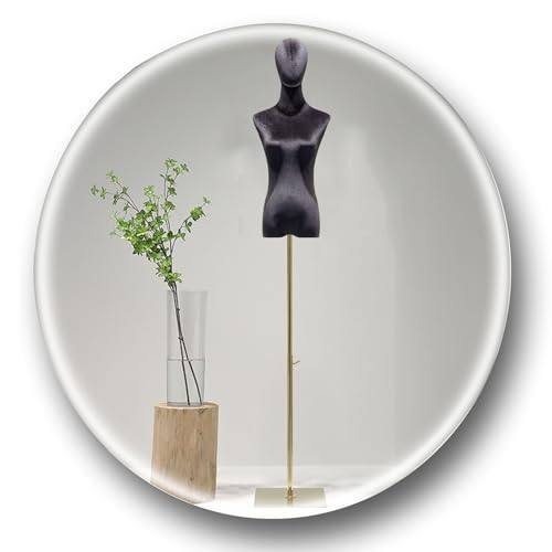 Schneiderpuppe für Damen, Torso-Kleid, stehender Puppenkörper mit verstellbarem Ständer, Schneiderpuppe, Torso mit Kopf für Kleid, Schmuck, Display mit Ständer (G, M, Medium) von Generisch