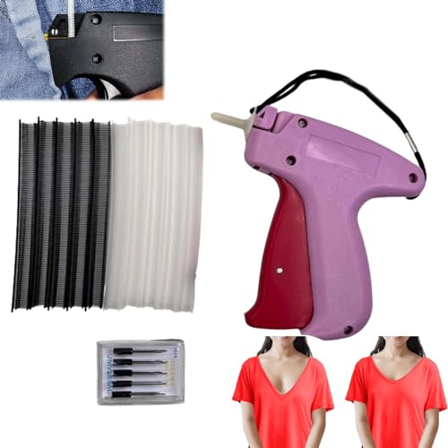 Schnelles Fixiergerät für Kleidung, Mini-Schnellreparatur-Nähmaschine für Kleidungsstücke,Quick Fix Sewing Kit, Mikrostichpistole für Kleidung,Mikro-Tagging-Stichwerkzeug für Kleidung (Hot Pink) von Generisch