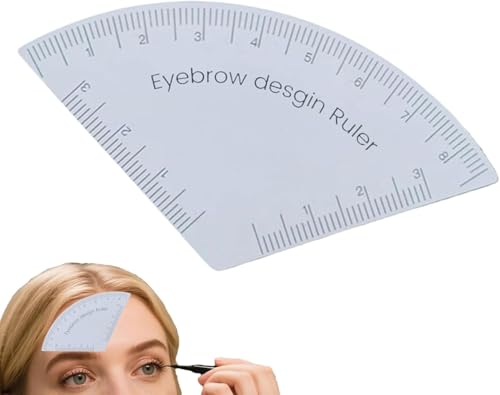 Schnelles Zeichnen von Augenbrauen-Design-Lineal, Microblading-Mapping-Werkzeug, permanentes Make-up, Zeichenführungslineal, Augenbrauenschablonen-Lineal, Augenbrauen-Messformer-Werkzeug (Weiß-1) von Generisch