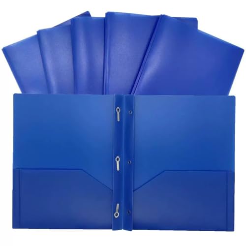 Schnellhefter, Ordner A4 Mit Zwei Taschen, Kunststoff Mappe Mit 2 Tasche & Verschlüssen, Dokumentenmappe A4 Zum Abheften, Schulmappe Papphefter Mappen, Ordner & Zubehör Zum Abheften (Blau) von Generisch