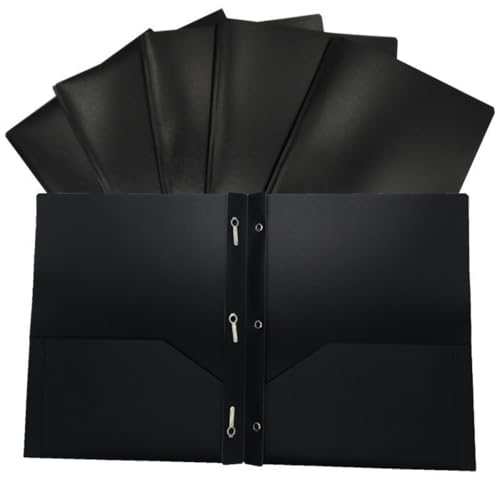Schnellhefter, Ordner A4 Mit Zwei Taschen, Kunststoff Mappe Mit 2 Tasche & Verschlüssen, Dokumentenmappe A4 Zum Abheften, Schulmappe Papphefter Mappen, Ordner & Zubehör Zum Abheften (Schwarz) von Generisch