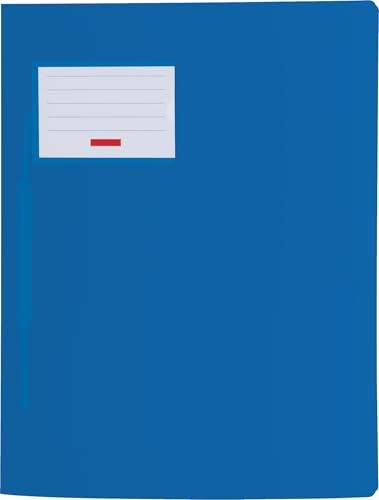 Schnellhefter für A4, transluzente PP-Folie, Fact!PP mit Namensschild auf der Vorderseite und Einstecktasche innen (Brunnen mit Namensschild, blau, 6er Pack) von Generisch