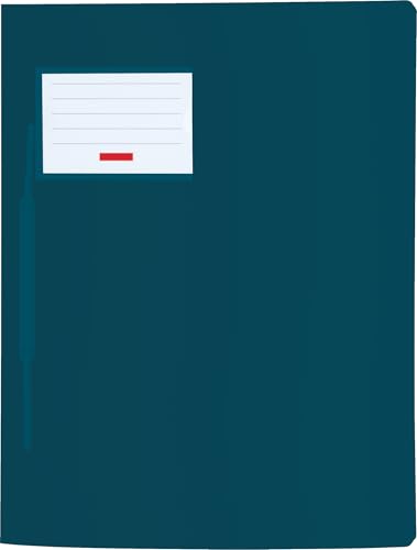 Schnellhefter für A4, transluzente PP-Folie, Fact!PP mit Namensschild auf der Vorderseite und Einstecktasche innen (Brunnen mit Namensschild, denim, 3er Pack) von Generisch