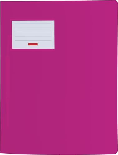 Schnellhefter für A4, transluzente PP-Folie, Fact!PP mit Namensschild auf der Vorderseite und Einstecktasche innen (Brunnen mit Namensschild, pink, 6er Pack) von Generisch