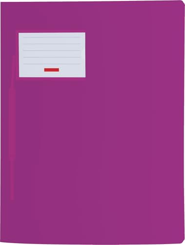 Schnellhefter für A4, transluzente PP-Folie, Fact!PP mit Namensschild auf der Vorderseite und Einstecktasche innen (Brunnen mit Namensschild, purple, 3er Pack) von Generisch
