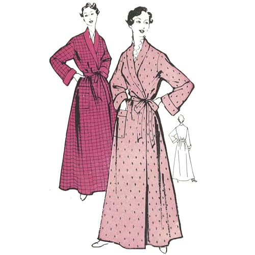 Schnittmuster aus den 1950er Jahren, Damen-Hausmantel, Morgenmantel, lange Robe – Brustumfang: 97cm Schnittmuster aus den 1950er Jahren, Damen-Hausmantel, Morgenmantel, lange Robe – Brustumfang: 97cm von Generisch