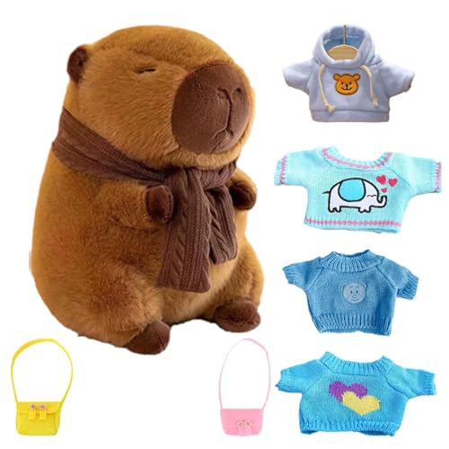 Schöne Capibara de Carpincho Capibara Kleidung, schönes Carpincho Kostüm | Capibara -Kostüm mit Carpincho, und Winter -Kleid im Stil, süße Carpincho -Stuffern, Puppen von Generisch
