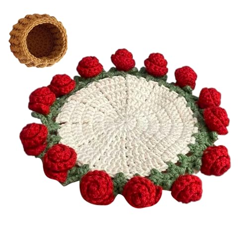 Schöne Untersetzer | Gestrickter Becheruntersetzer | Häkelblumen-Decken Zubehör Für Geburtstagsdeko Küche Wohnzimmer Tischschutz Schöne Untersetzer | Gestrickter Becheruntersetzer | Häkelblumen-Decken Zubehör Für Geburtstagsdeko Küche Wohnzimmer Tischschutz von Generisch