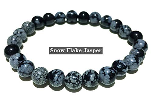 Schönes originelles Schneeflocken-Armband, runde Perlen, 8 mm, Chakra-Heilstein, spirituelles Geschenk Schönes originelles Schneeflocken-Armband, runde Perlen, 8 mm, Chakra-Heilstein, spirituelles Geschenk von Generisch