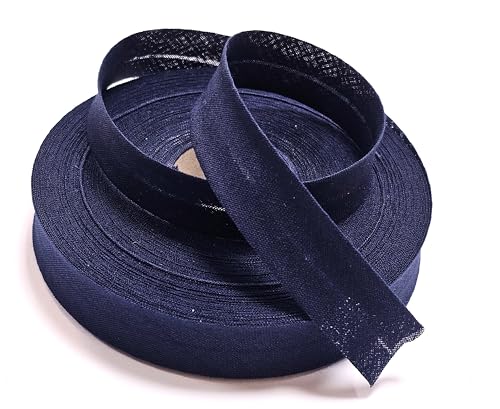 Schrägband Baumwolle vorgefalzt 40/20mm marineblau 10m Schrägband Baumwolle vorgefalzt 40/20mm marineblau 10m von Generisch
