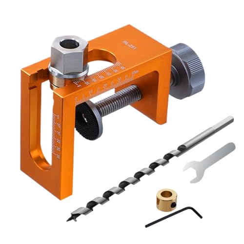 Schrank Bohrschablone - 10mm Scharnier-Bohrlehre & Montagehilfe - Metall-Lochstanze Mit Rückschlagmechanismus Für Kleiderschränke, Küchenmöbel, Schlafzimmer Schrank Bohrschablone - 10mm Scharnier-Bohrlehre & Montagehilfe - Metall-Lochstanze Mit Rückschlagmechanismus Für Kleiderschränke, Küchenmöbel, Schlafzimmer von Generisch