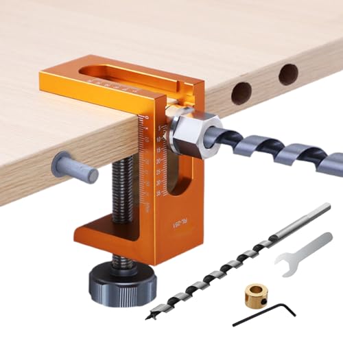 Schrank Bohrschablone - 10mm Scharnier Bohrschablone Einbauanleitung,Metall-Lochstanze Mit Rückschlagmechanismus Für Kleiderschränke, Küchenmöbel, Schlafzimmer von Generisch
