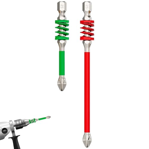 Schraubendreher-Bits für Elektroschrauber, Set mit 2 Schraubendrehern, robust mit rutschfester Feder für Mechaniker, Heimwerker, Möbel, Gipskarton, Haus Schraubendreher-Bits für Elektroschrauber, Set mit 2 Schraubendrehern, robust mit rutschfester Feder für Mechaniker, Heimwerker, Möbel, Gipskarton, Haus von Generisch