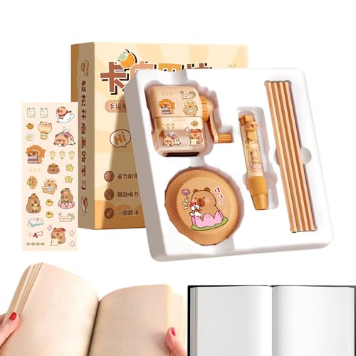 Schreibset Für Die Schule, Cartoon-Motiv Ästhetisches Set für Kinder, Klassenbelohnung mit Spitzer, Staubsauger, Radiergummi, Stifte für Mädchen Schreibset Für Die Schule, Cartoon-Motiv Ästhetisches Set für Kinder, Klassenbelohnung mit Spitzer, Staubsauger, Radiergummi, Stifte für Mädchen von Generisch