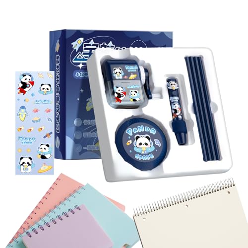 Schreibset Für Schüler | Cartoon-Motiv Ästhetisches Set für Kinder,Klassenbelohnung mit Spitzer, Staubsauger, Radiergummi, Stifte für Mädchen Schreibset Für Schüler | Cartoon-Motiv Ästhetisches Set für Kinder,Klassenbelohnung mit Spitzer, Staubsauger, Radiergummi, Stifte für Mädchen von Generisch