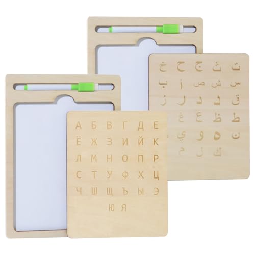 Schreibtafel Aus Holz - Vorschule Alphabet Lernbrett Mit Stift - Interaktives Zeichenbrett Geschenk Idee Für Mädchen Zu Geburtstag Und Kindertag von Generisch