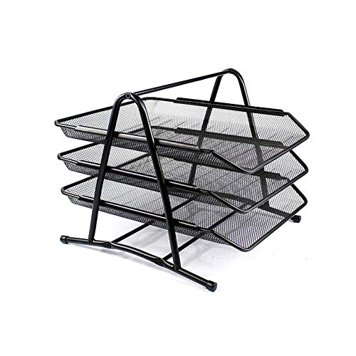 Schreibtisch-Organizer aus Drahtgeflecht, Büro-Aktenablage für Dokumente, Briefpapier, platzsparende Tischlösung Schreibtisch-Organizer aus Drahtgeflecht, Büro-Aktenablage für Dokumente, Briefpapier, platzsparende Tischlösung von Generisch