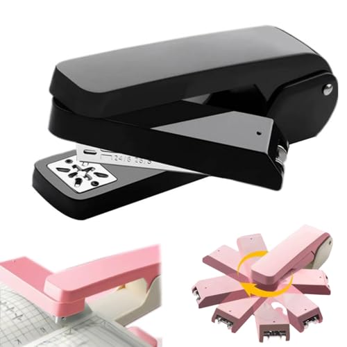 Schreibtischhefter mit Schwenkkopf, 360 Grad drehbar, vielseitiges Heften, Heftklammern, Berichte und Präsentationen, Clipper-Werkzeug, bis zu 50 Blatt, Heftung, ergonomisches Design, komfortable von Generisch