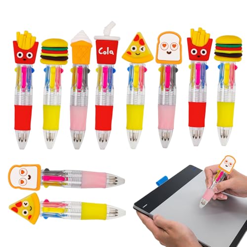 Schüler Gel Tinten Kugelschreiber | 4-Farbige Cartoon Gelstifte - 10 Stück Verschmierungssicher Ergonomischer Griff Niedliche Schreibwaren Für Glattes Schreiben Notizen Machen Journaling Markieren Schüler Gel Tinten Kugelschreiber | 4-Farbige Cartoon Gelstifte - 10 Stück Verschmierungssicher Ergonomischer Griff Niedliche Schreibwaren Für Glattes Schreiben Notizen Machen Journaling Markieren von Generisch
