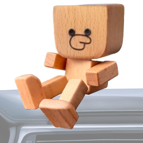Schüttelkampfmann Figur - Kinetisches Holzspielzeug, Wackelnde Holzfigur | Handgefertigtes Holzkunststück, Stress Relief Office, Neuheit Geschenk Für - Oder Arbeitschalter, Langlebige Natürl von Generisch