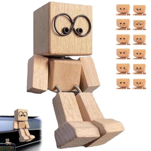 Schüttelmann Holz,Shaking Schüttelnde Holzmann-Figur,Schüttelmann aus Naturholz,Kleine Holzfigur mit 12 Magnetischen Ausdrücke Schwankt,Wackelnder Holzmans,Handgefertigte Actionfigur Auto Ornament (C) Schüttelmann Holz,Shaking Schüttelnde Holzmann-Figur,Schüttelmann aus Naturholz,Kleine Holzfigur mit 12 Magnetischen Ausdrücke Schwankt,Wackelnder Holzmans,Handgefertigte Actionfigur Auto Ornament (C) von Generisch